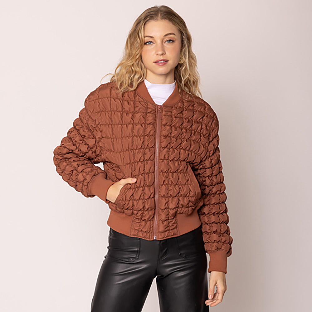 GoFly Reversible Quilted Bomber Jacket