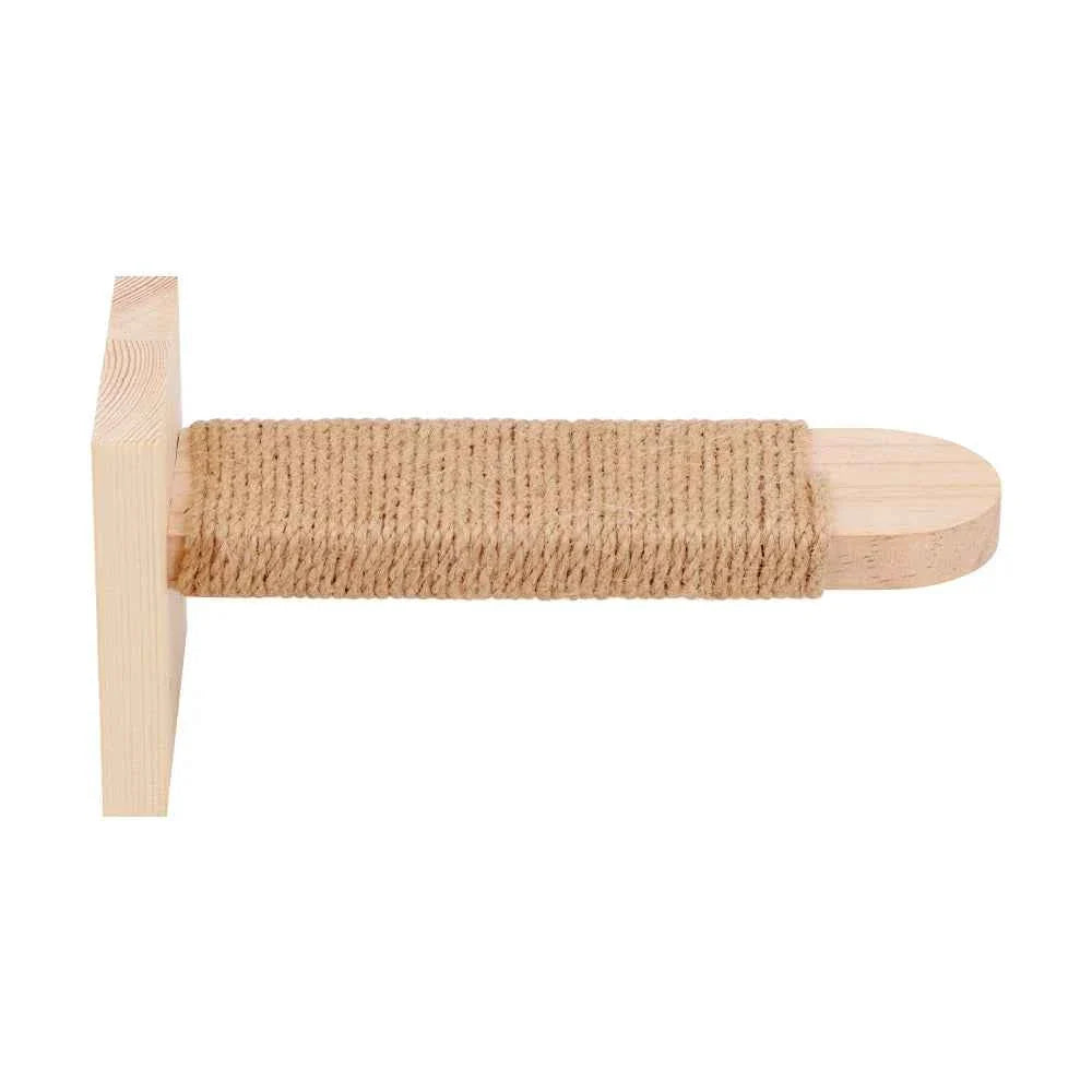 Wooden Cat Wall Steps – Wall Mounted Climbing Ladder with Sisal Rope Scratching Post