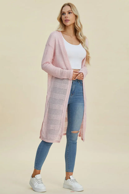 open front longline cardigan