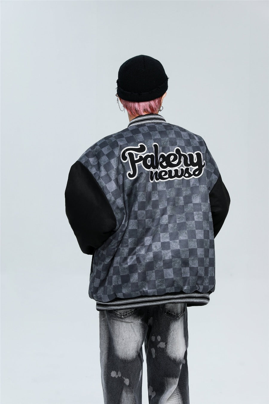 GoFly Checkered Winter Bomber Jacket