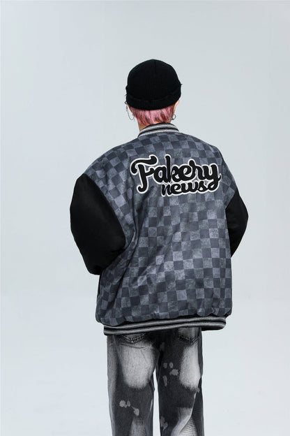 GoFly Checkered Winter Bomber Jacket