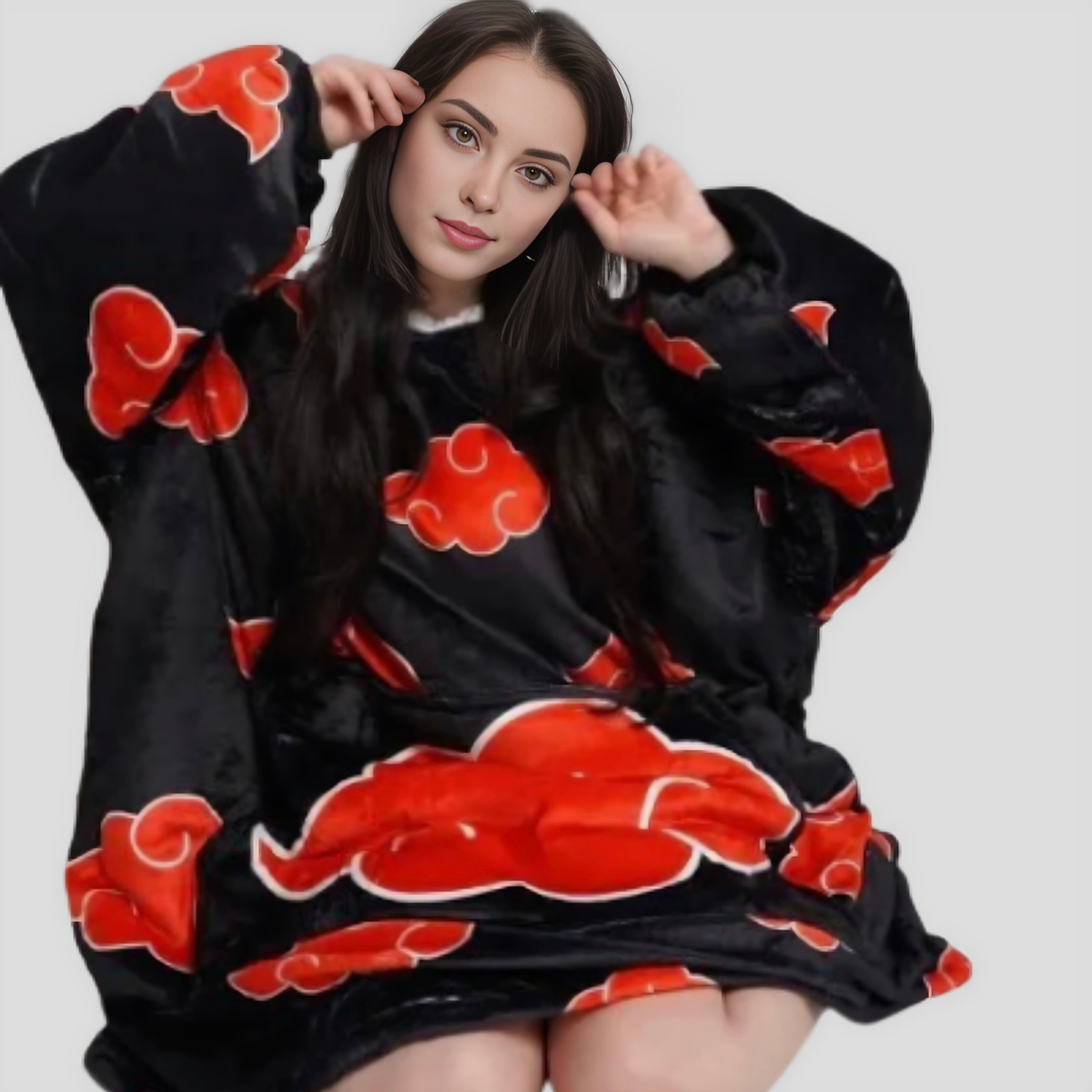 Naruto Itachi Akatsuki Wearable Blanket Hoodie for Kids &amp; Adults | OLM Toys