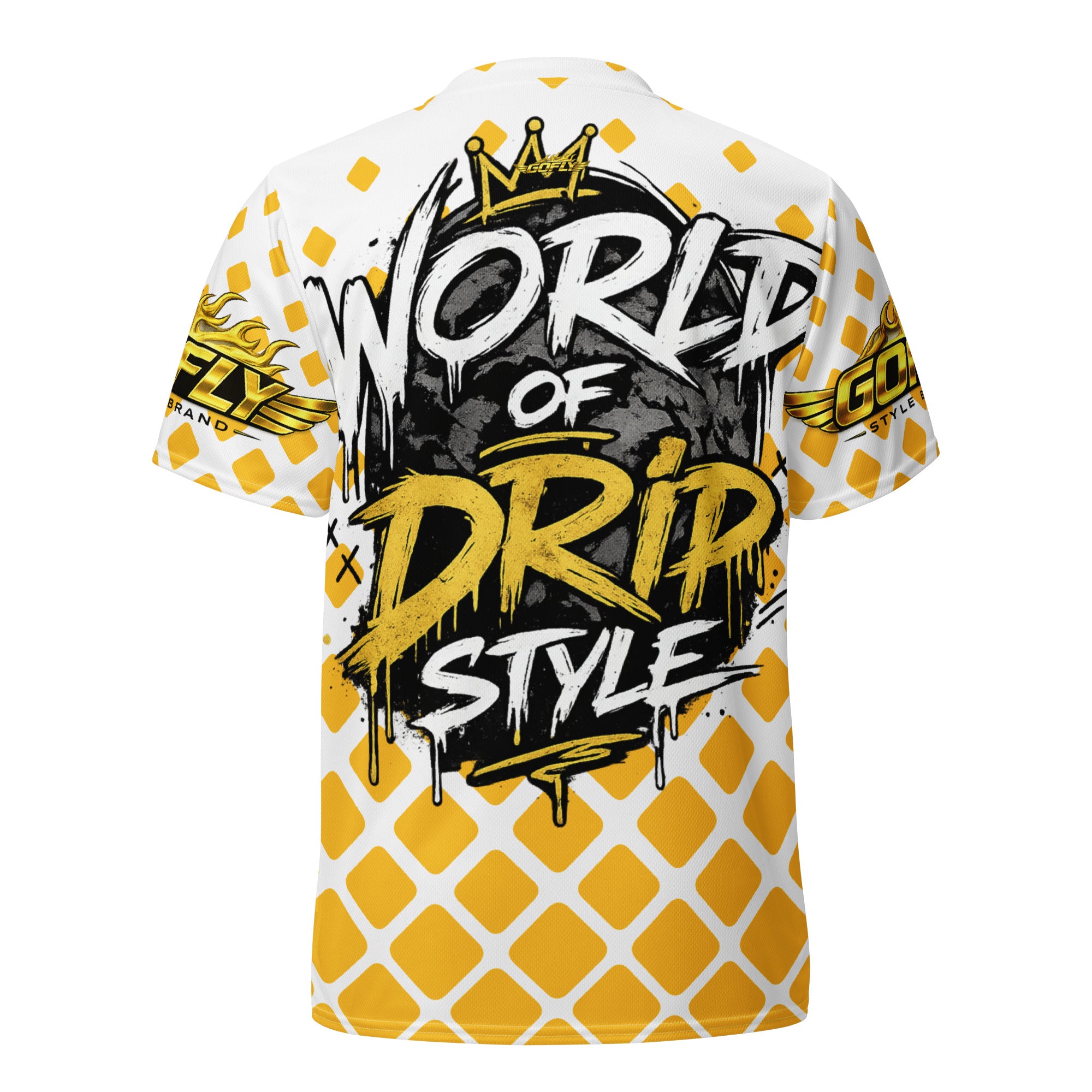 GoFly World Of Drip Style Recycled unisex sports jersey