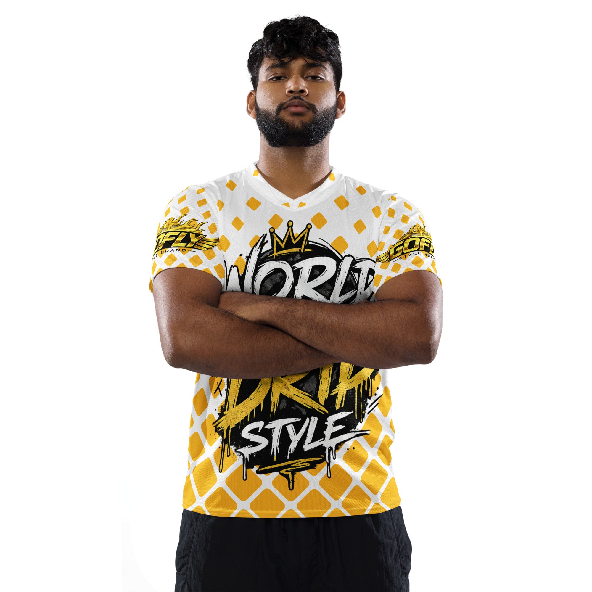 GoFly World Of Drip Style Recycled unisex sports jersey