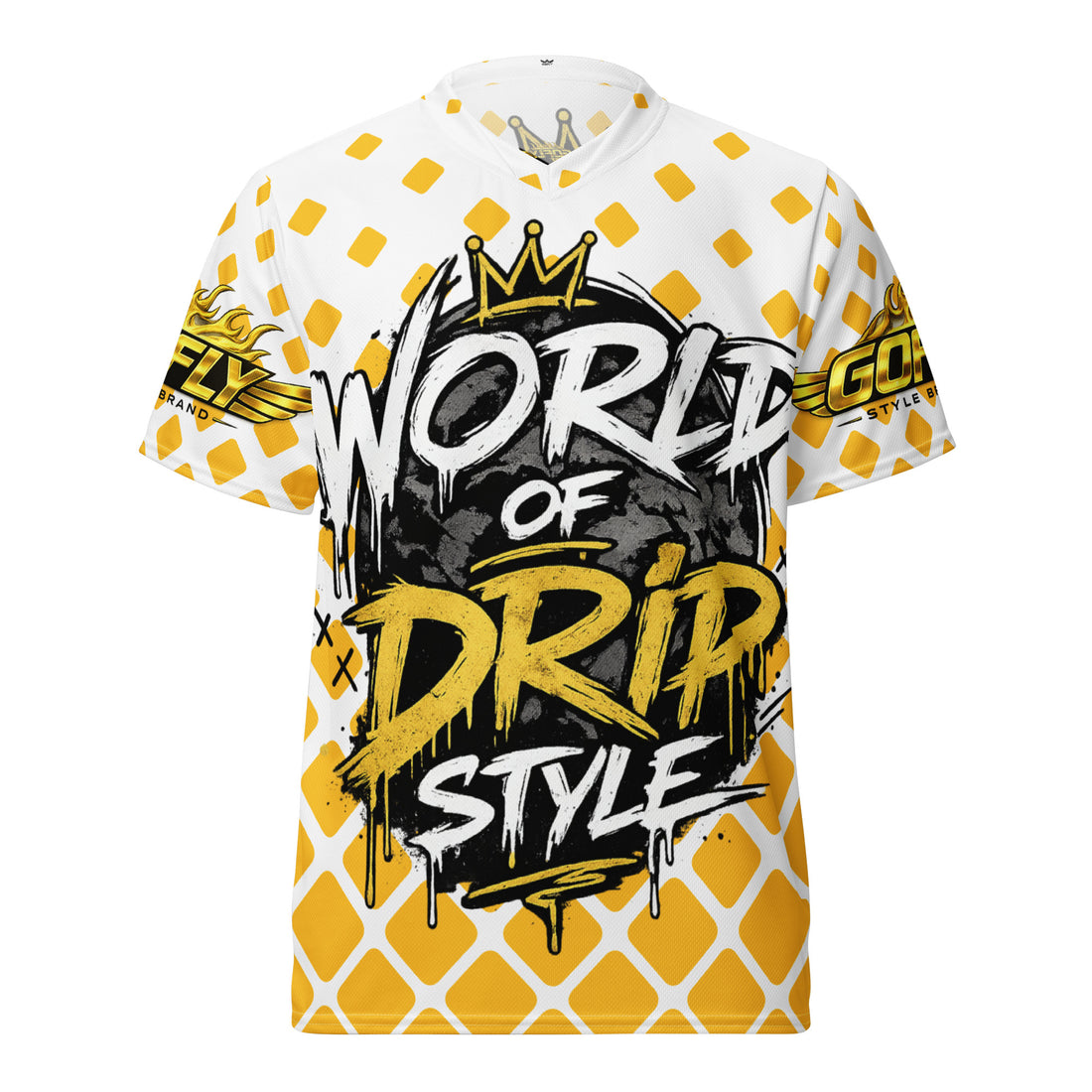 GoFly World Of Drip Style Recycled unisex sports jersey