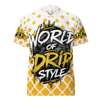 GoFly World Of Drip Style Recycled unisex sports jersey