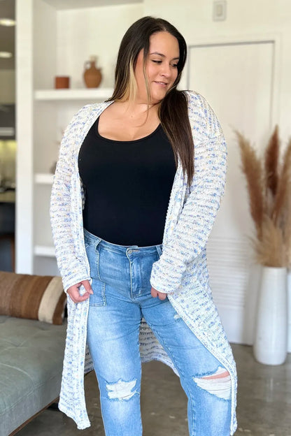 open front longline cardigan
