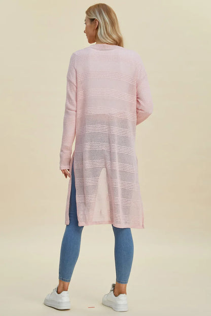 open front longline cardigan