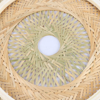 50cm LED Bamboo Woven Ceiling Light 110V E26 Bulb Not Included