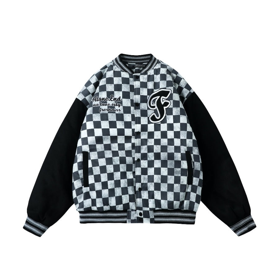 GoFly Checkered Winter Bomber Jacket