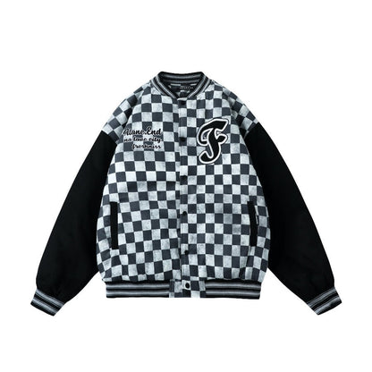 GoFly Checkered Winter Bomber Jacket