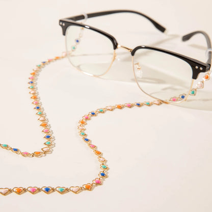 Tocona Fashion Candy Color Eyeglasses Chain geometry Metal Glasses Lanyards Women Glasses Chains Jewelry Holiday Gifts 27859
