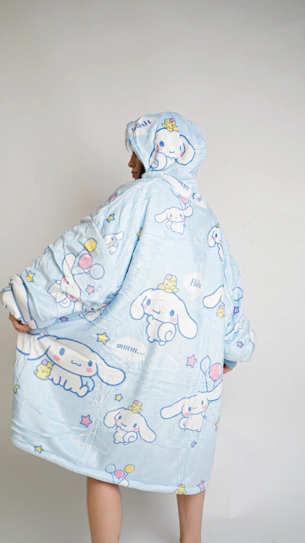 Cinnamoroll hello kitty Wearable Blanket Hoodie for Kids &amp; Adults | OLM Toys