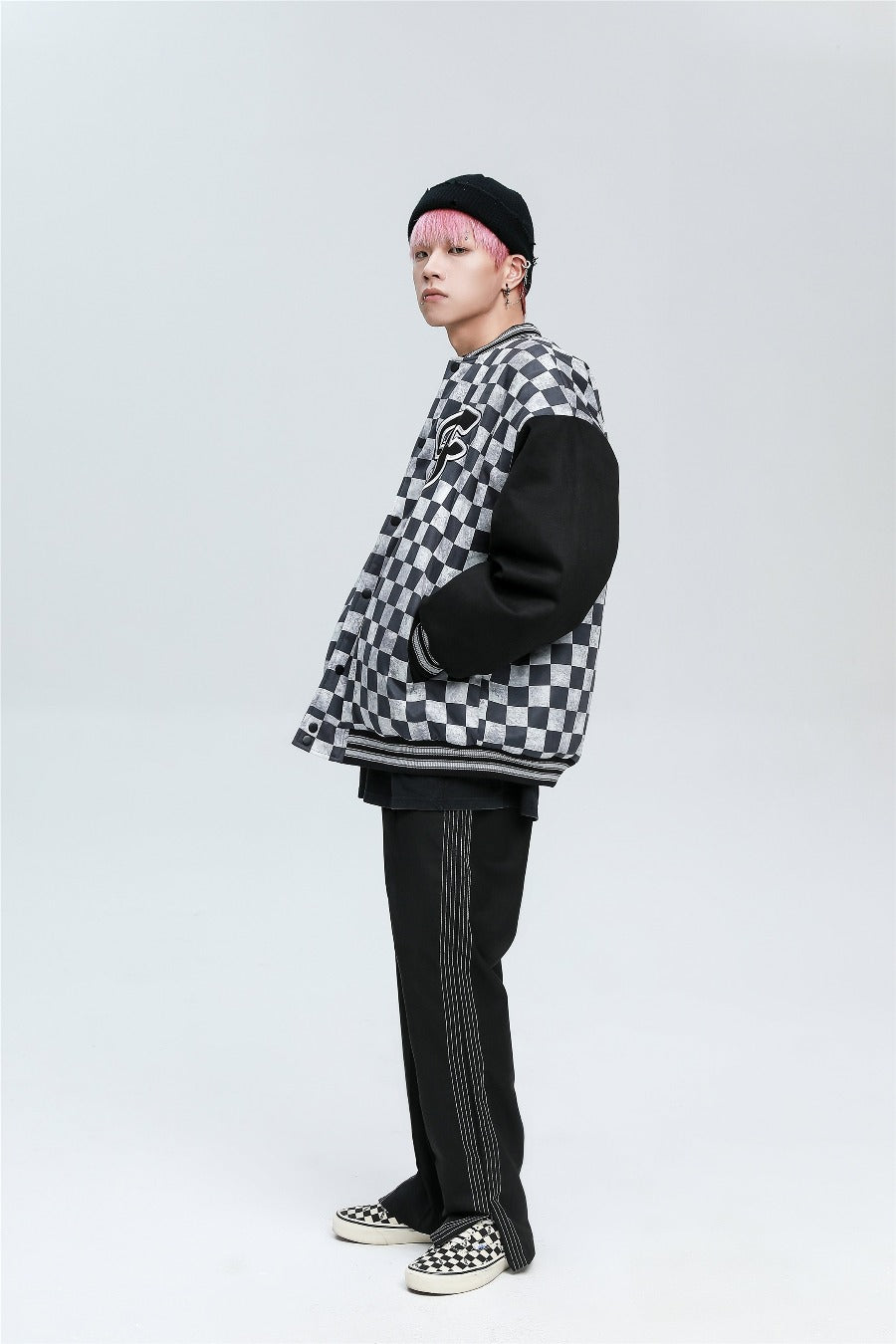 GoFly Checkered Winter Bomber Jacket