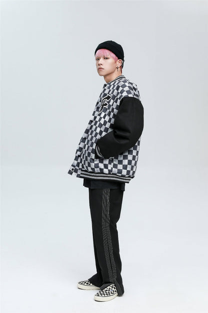 GoFly Checkered Winter Bomber Jacket