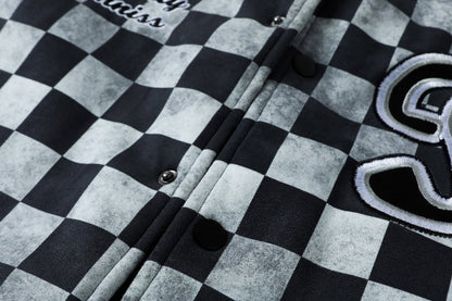 GoFly Checkered Winter Bomber Jacket