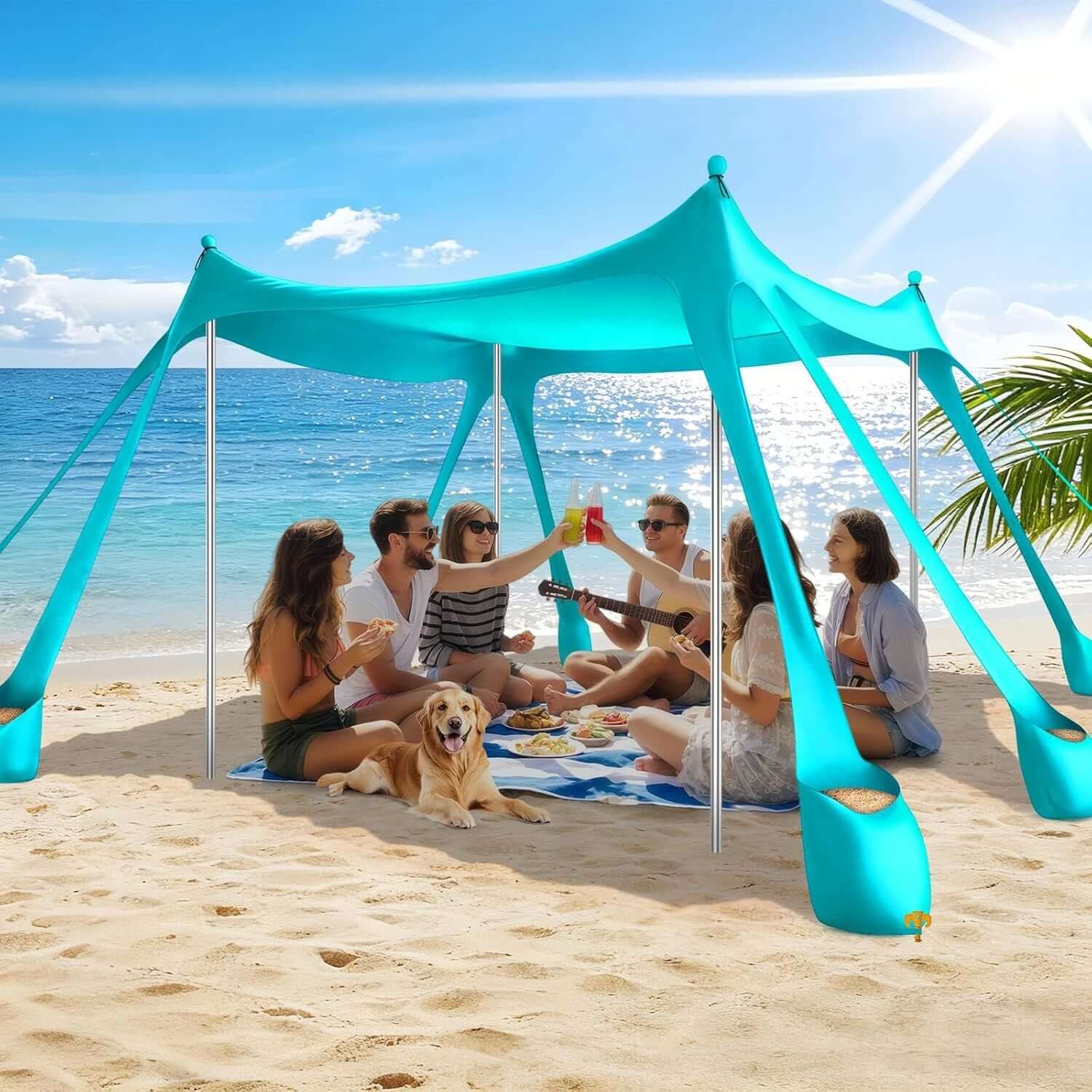 portable beach tent sun shelter