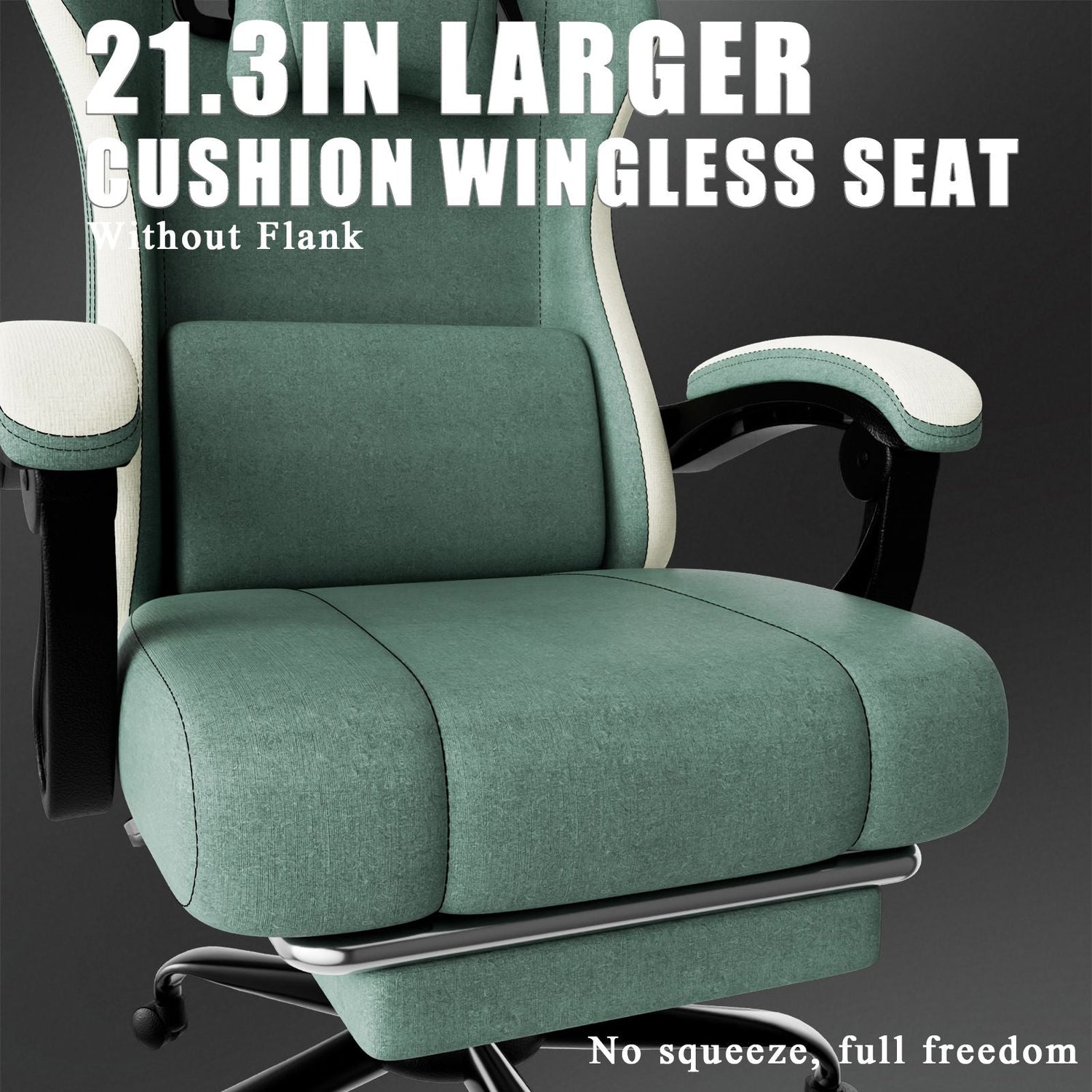 ergonomic gaming chair with footrest