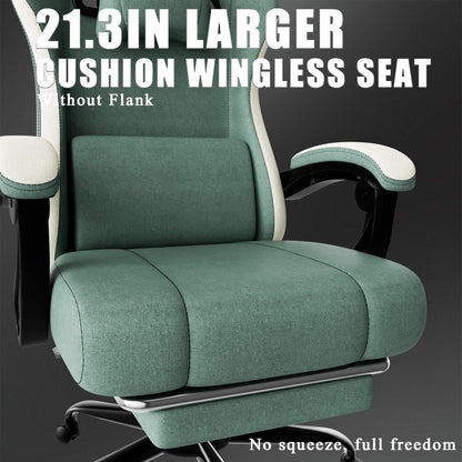 ergonomic gaming chair with footrest
