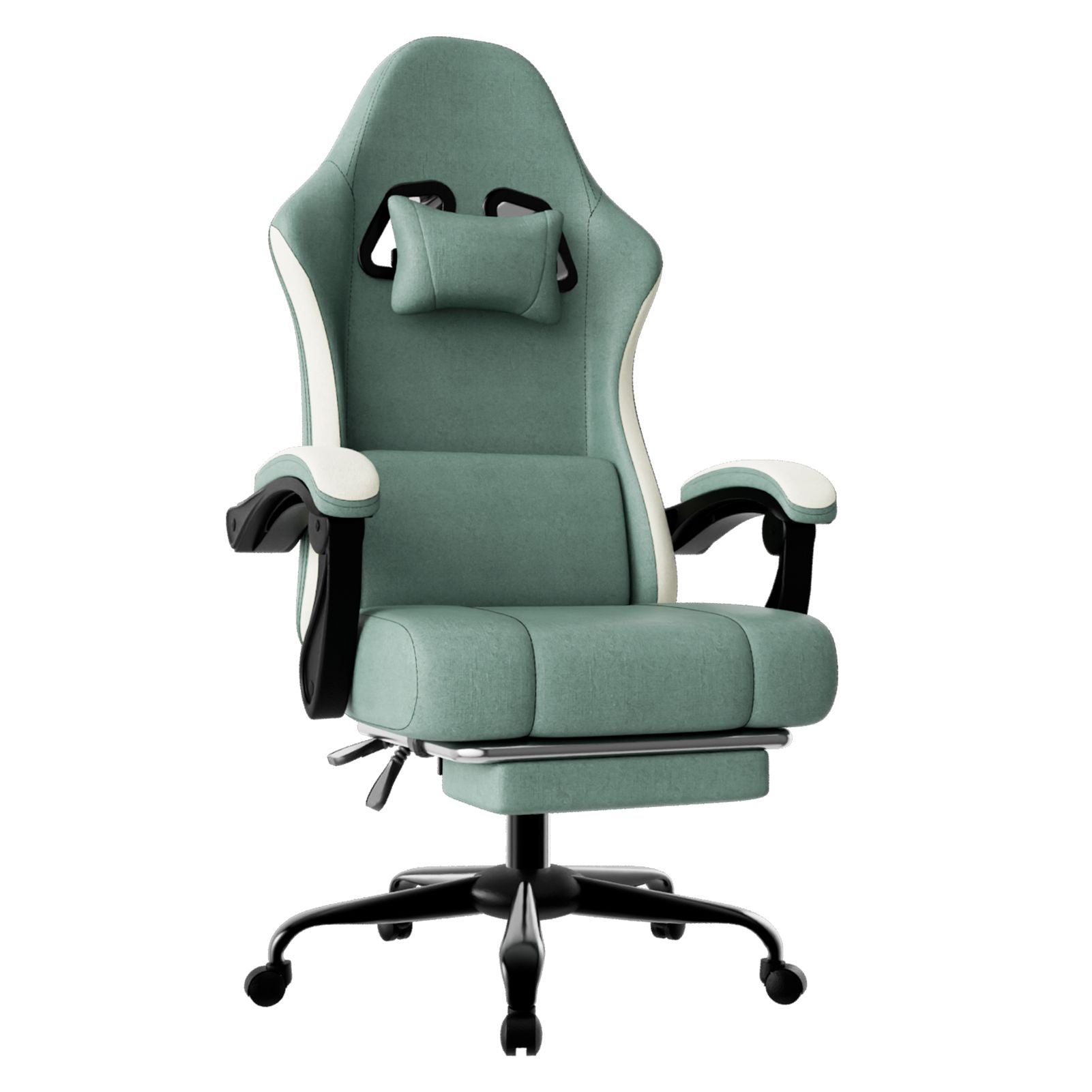 ergonomic gaming chair with footrest