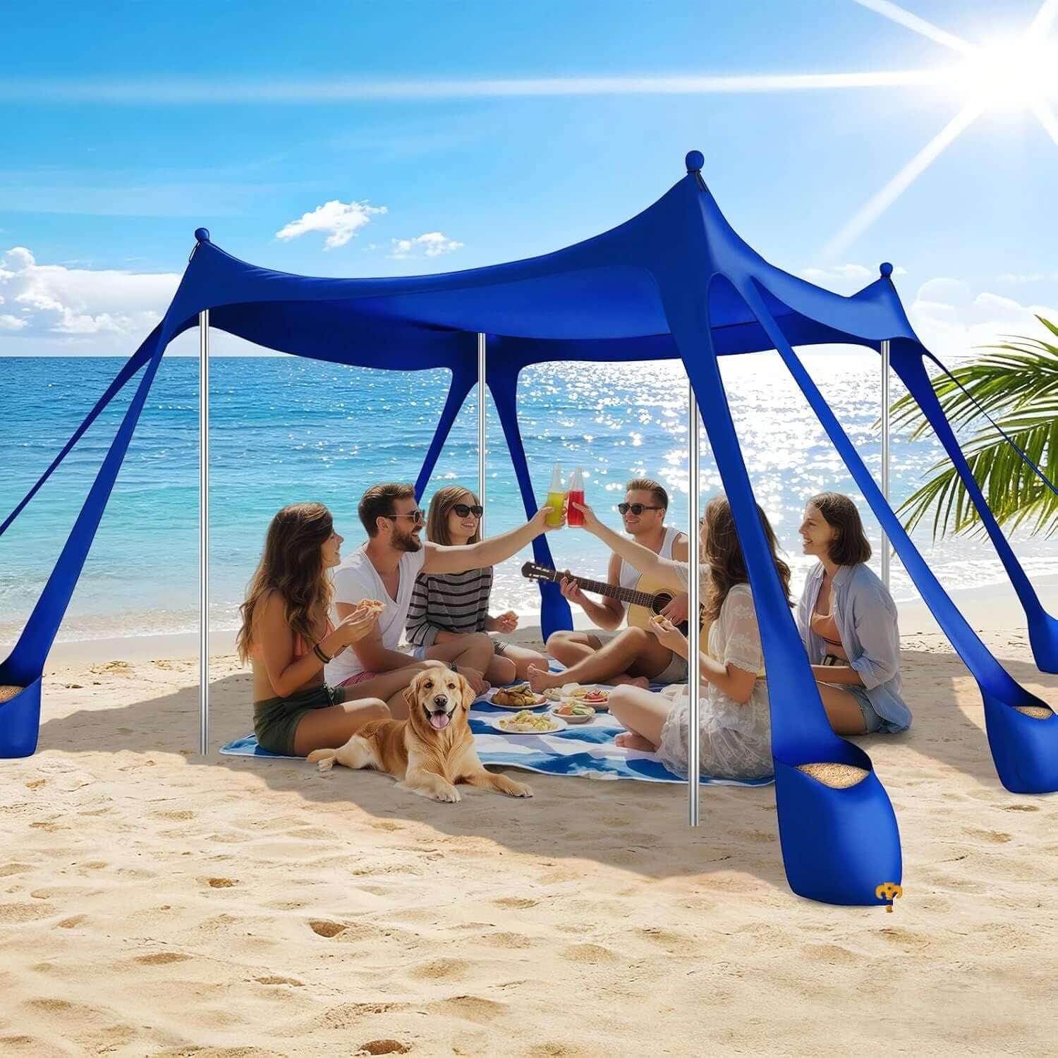 portable beach tent sun shelter
