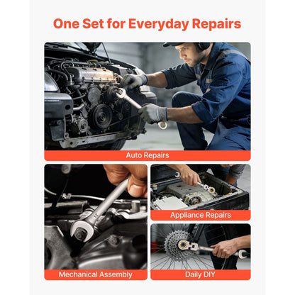 flex head ratcheting wrench set