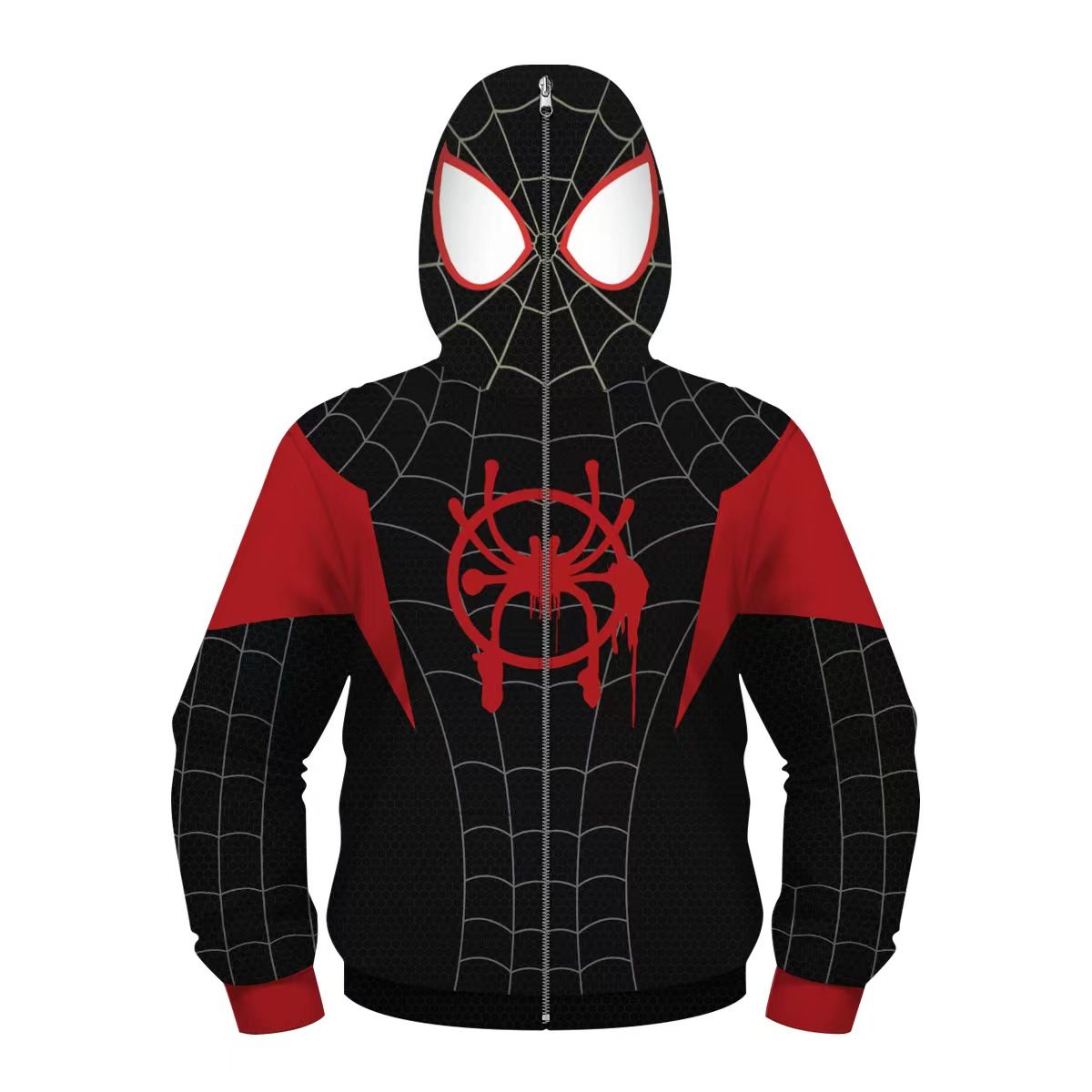 Kids Spider-->M.A.N Hoodies Hooded Zip Coat Jacket Top Outwear Fans Gift