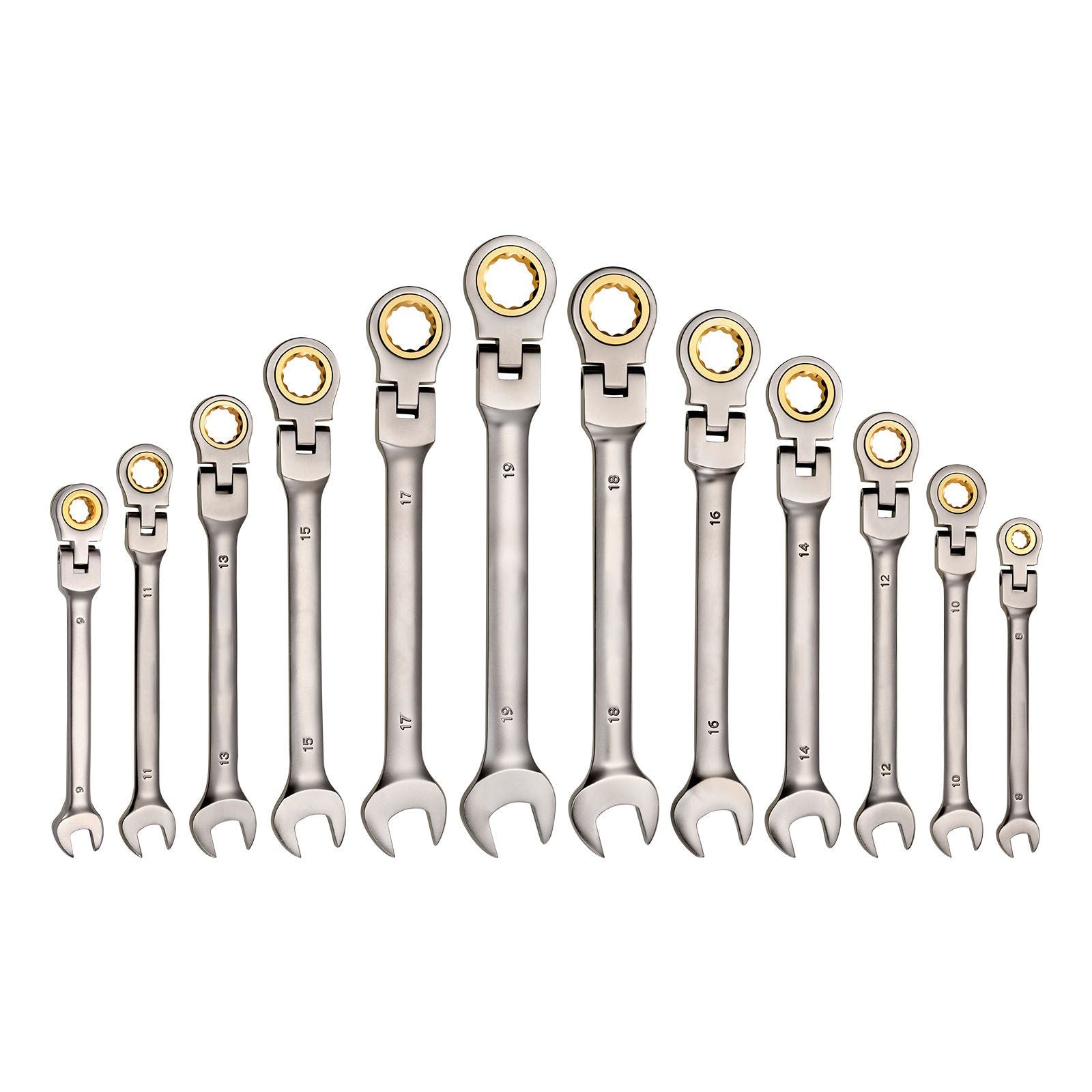flex head ratcheting wrench set