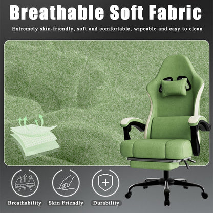 ergonomic gaming chair with footrest