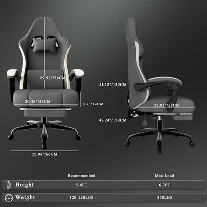 ergonomic gaming chair with footrest