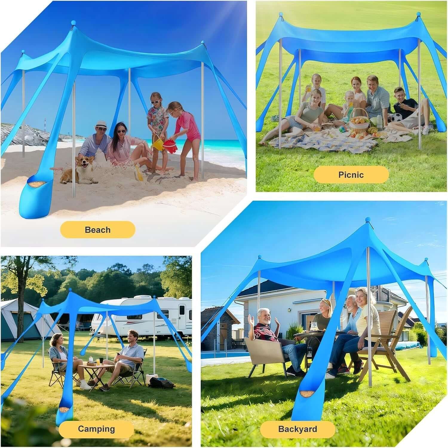 portable beach tent sun shelter