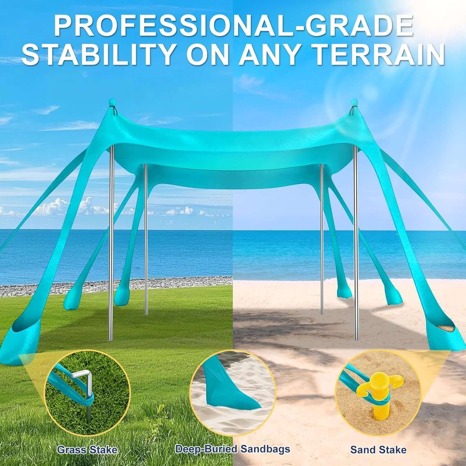 portable beach tent sun shelter