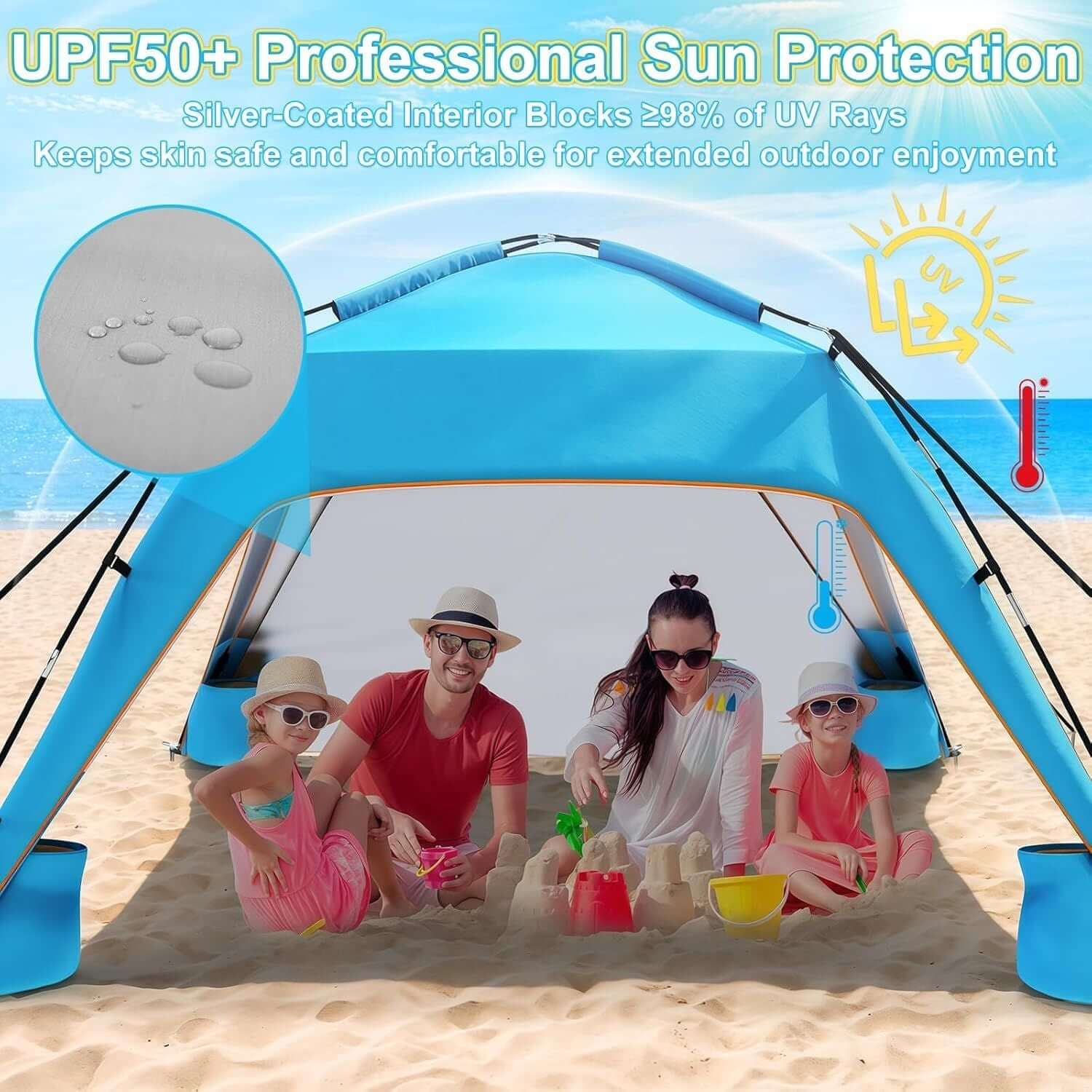 portable beach tent sun shelter