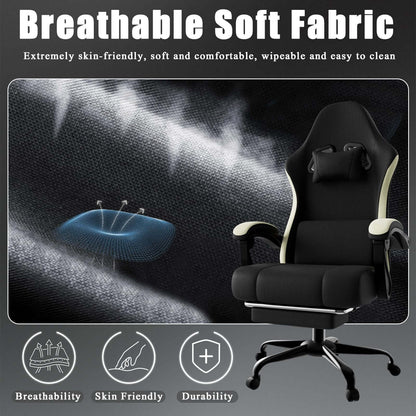 ergonomic gaming chair with footrest