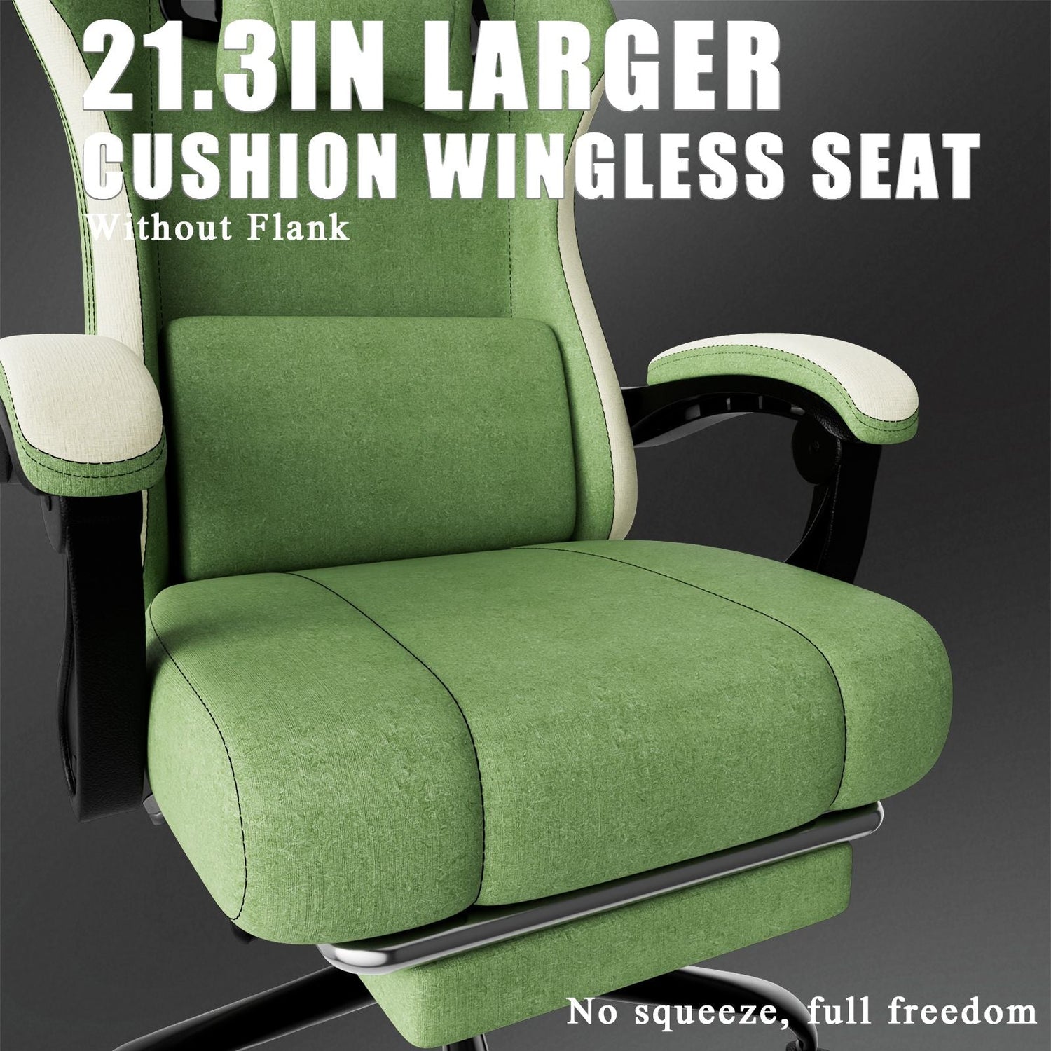 ergonomic gaming chair with footrest