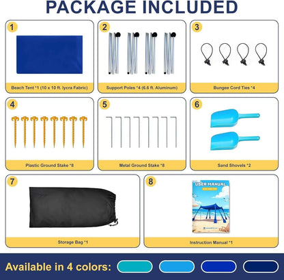 portable beach tent sun shelter