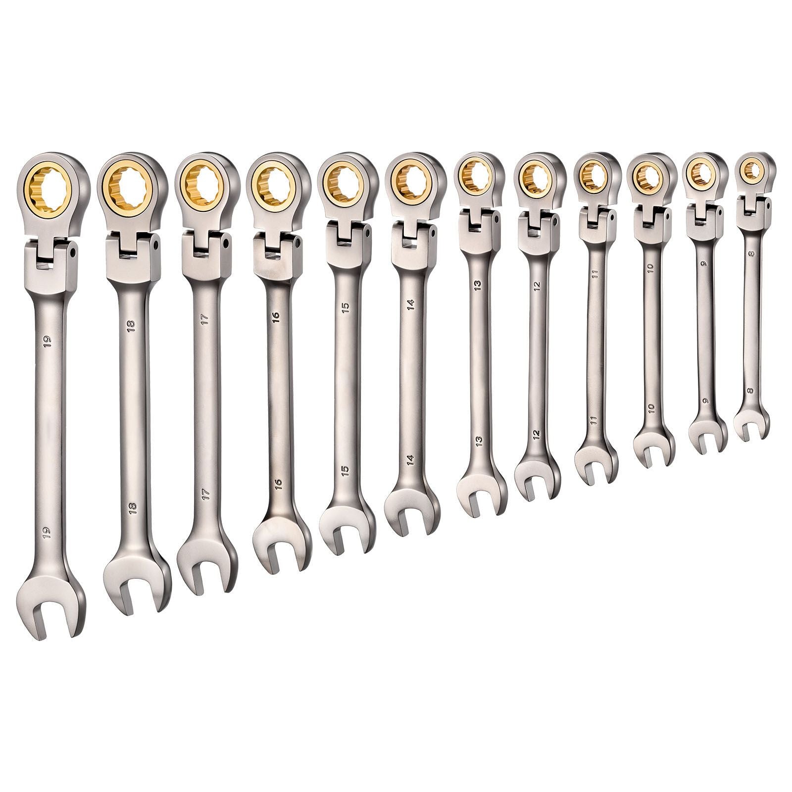 flex head ratcheting wrench set