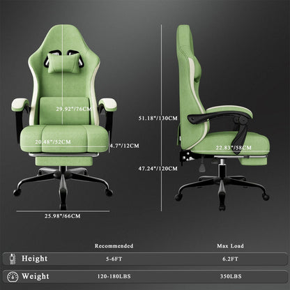 ergonomic gaming chair with footrest