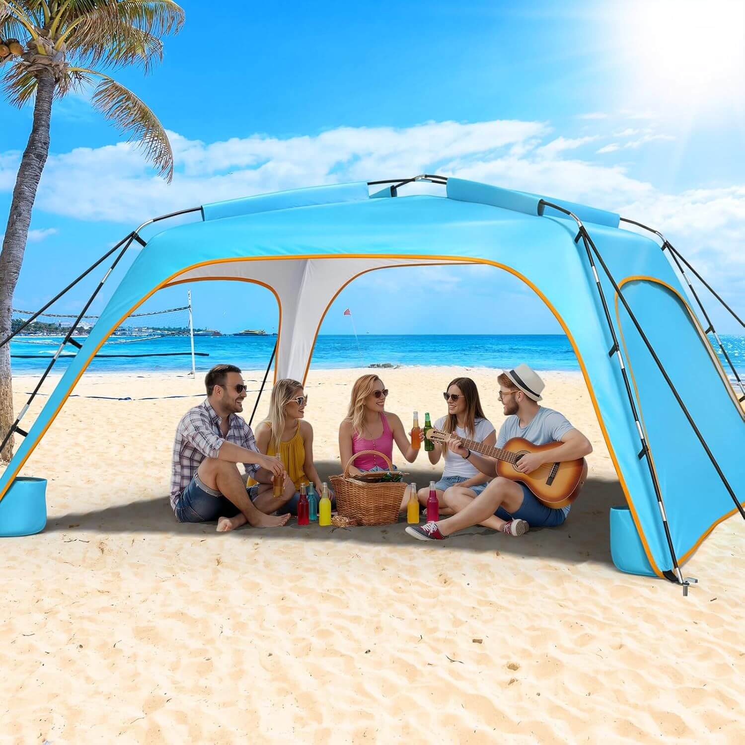 portable beach tent sun shelter