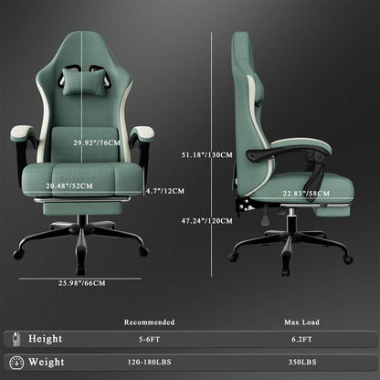 ergonomic gaming chair with footrest