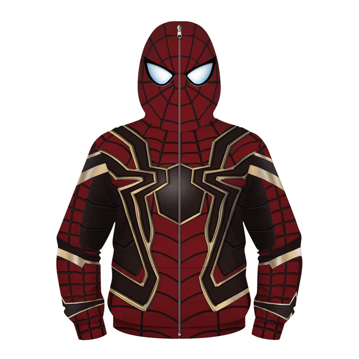 Kids Spider-->M.A.N Hoodies Hooded Zip Coat Jacket Top Outwear Fans Gift