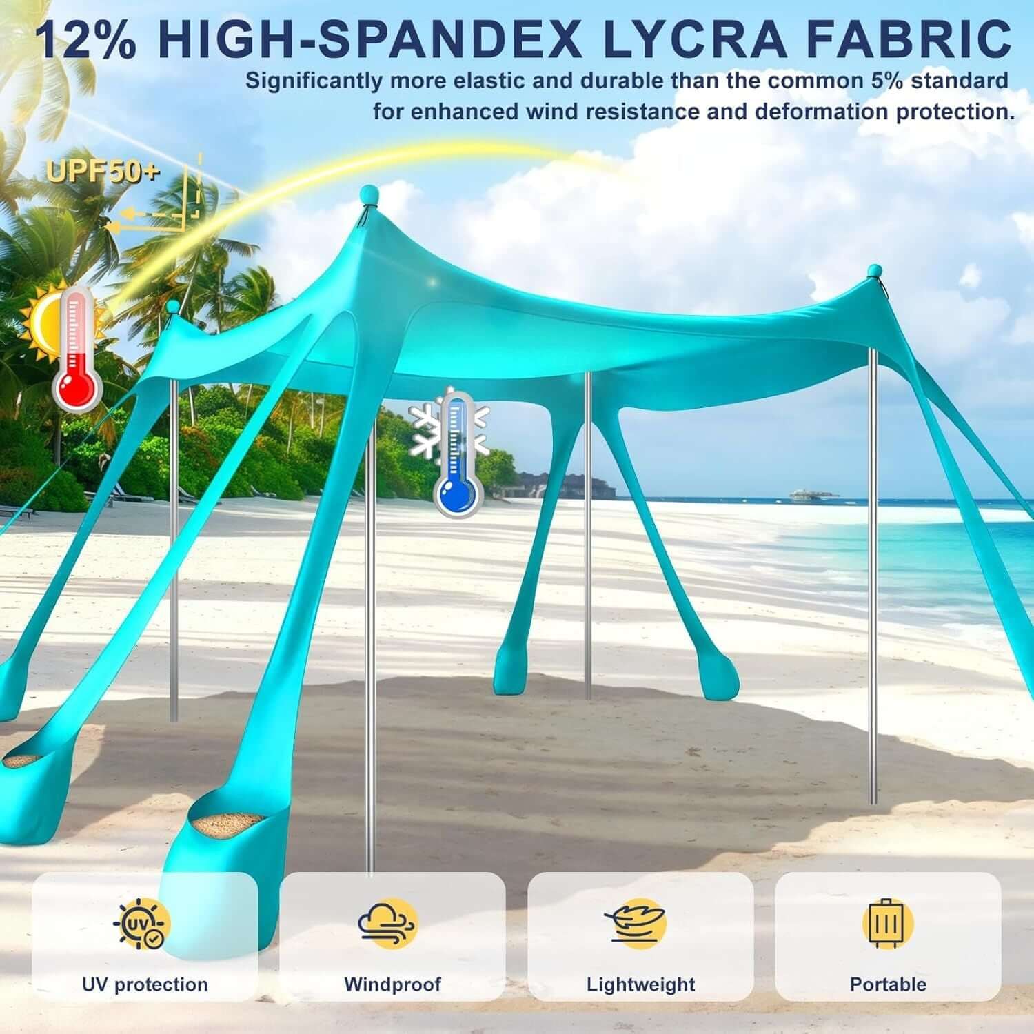portable beach tent sun shelter