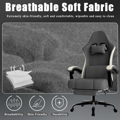 ergonomic gaming chair with footrest