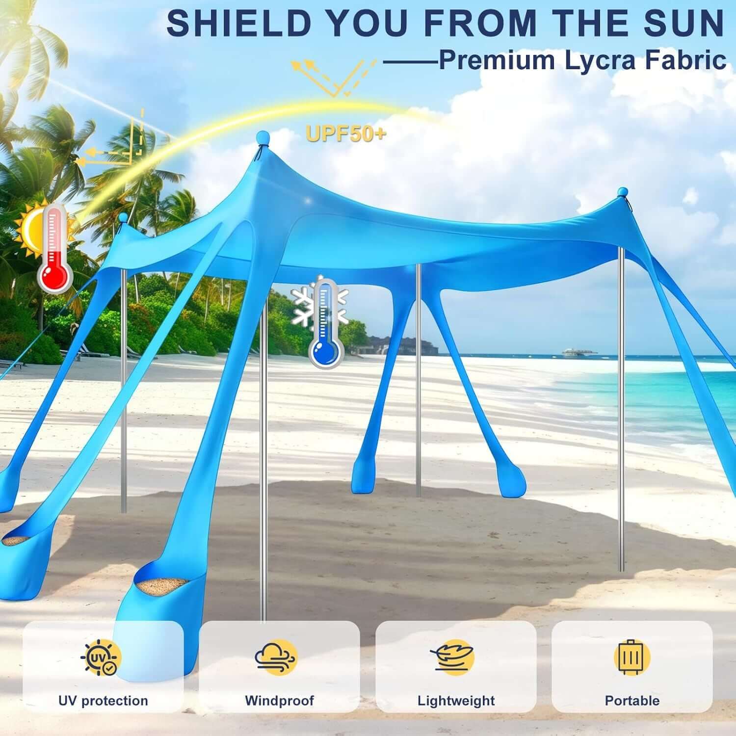 portable beach tent sun shelter