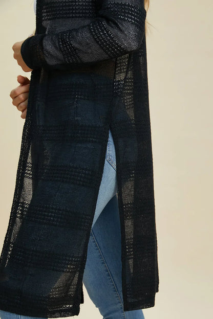 open front longline cardigan