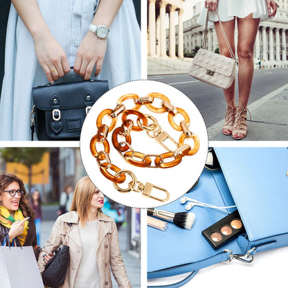 Resin Purse Chain Exquisite Lightweight Bag Replacement Strap Stylish Outdoor Handbag Shoulder Chain Bright Color Design