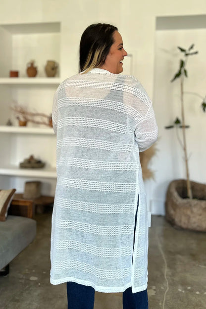 open front longline cardigan