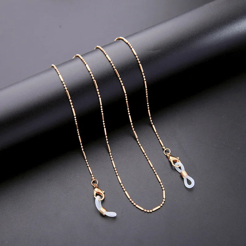 Simple Link Chain for Glasses Mask Lanyard Women Men Stainless Steel Gold Color Sunglasses Chains Eyewear Cord Strap Gift