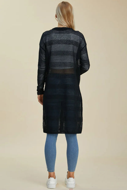 open front longline cardigan