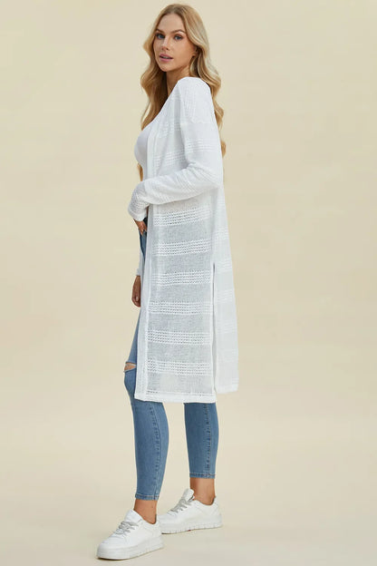 open front longline cardigan
